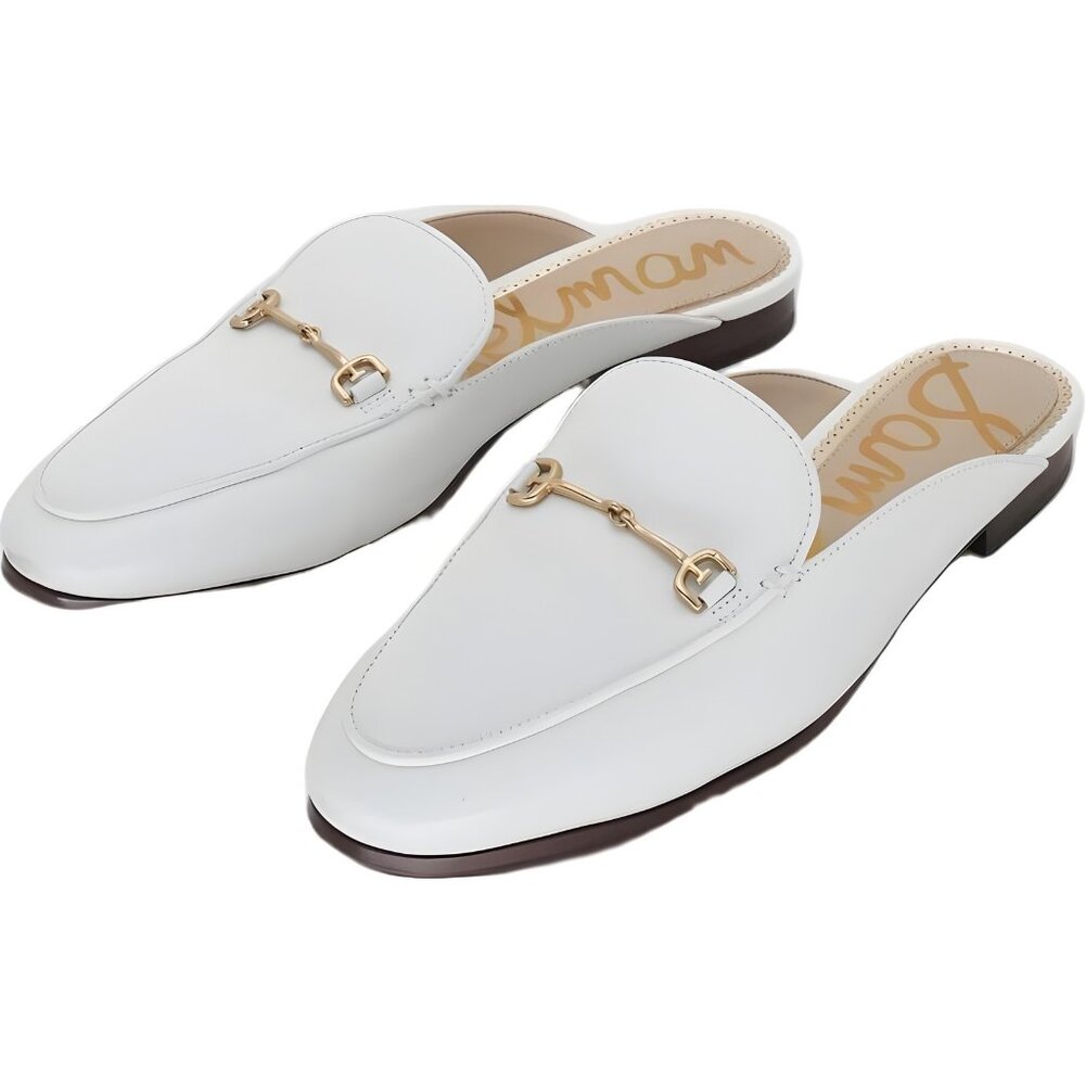 Sam Edelman Women's White Linnie Bit Mules Size 7.5 M - Fast Shipping - Picture 2 of 6